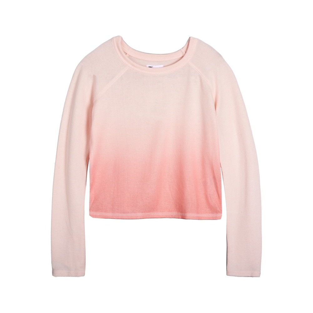 Epic Threads Big Girls Long Sleeve Ombre Soft Knit Sweatshirt - Crystal Pink - L